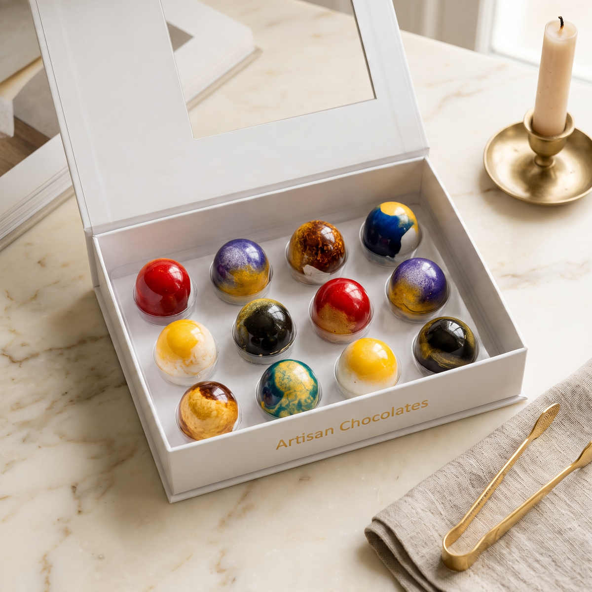 Signature Truffle Collection | 12 Hand-Painted Chocolates