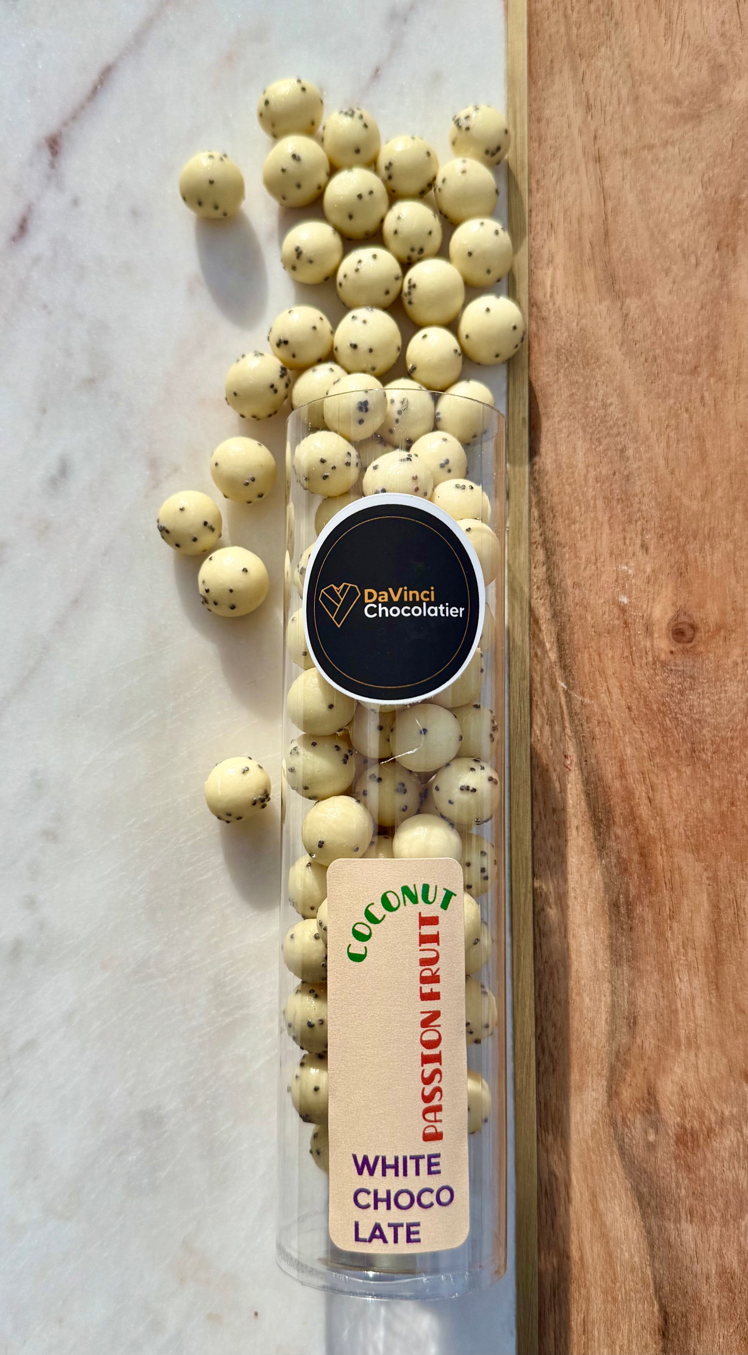 Coconut & Passion Fruit Chocolate Bites